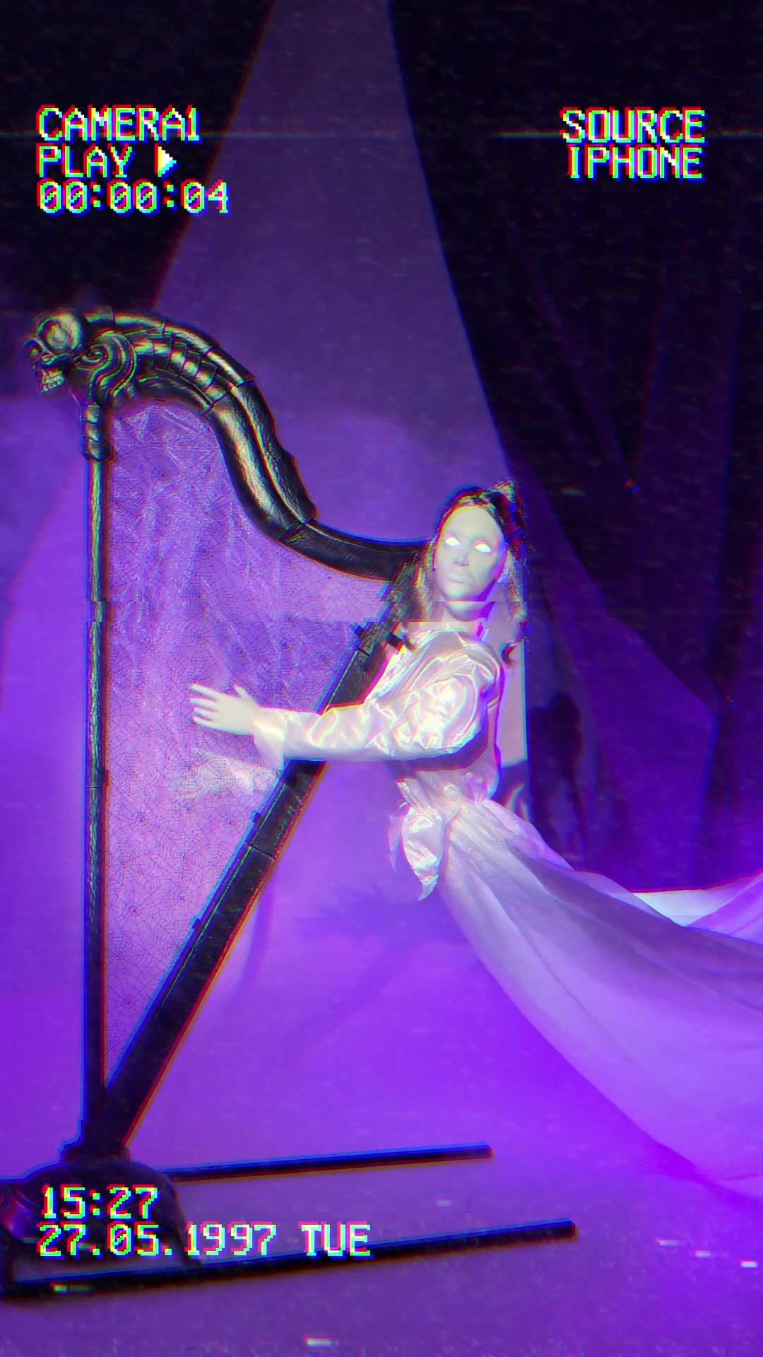 Add eerie elegance to your haunt with the 5.5FT Celeste the Restless Ghost Harp Animatronic Decoration! This haunted harpist plays haunting melodies with glowing effects and ghostly motion that chills to the bone.